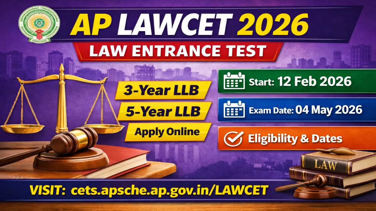 AP LAWCET Notification 2026 Eligibility, Online Apply Exam Date AP LAWCET 2026