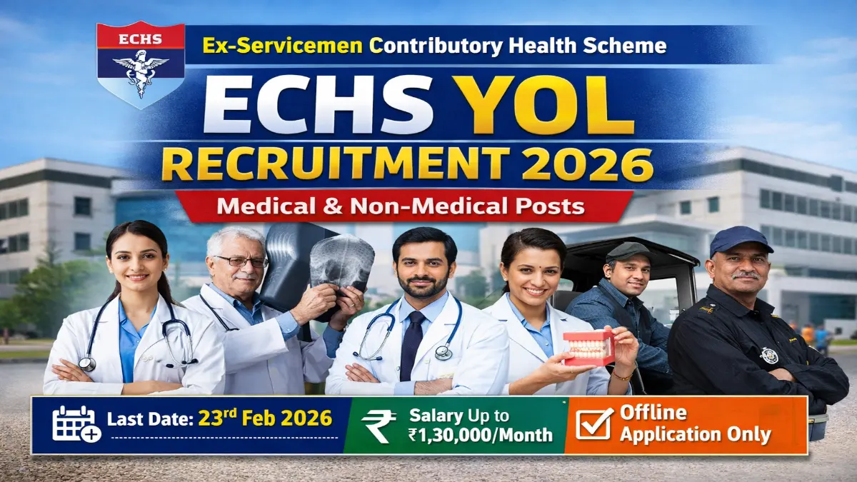 ECHS Yol Recruitment 2026 – Apply Now Driver, Chowkidar and Other 13 Posts ECHS Yol Vacancies