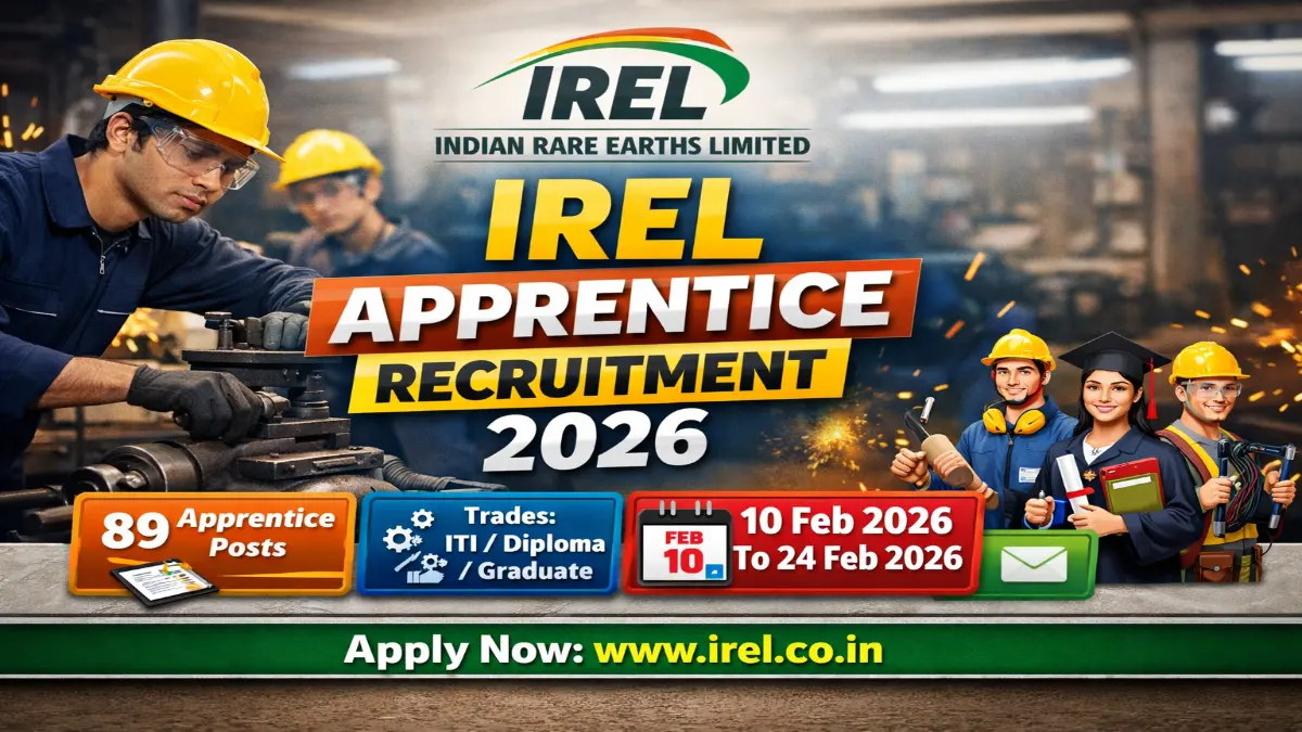 IREL Apprentices Recruitment 2026 – Offline Form 89 Posts IREL Apprentice Recruitment