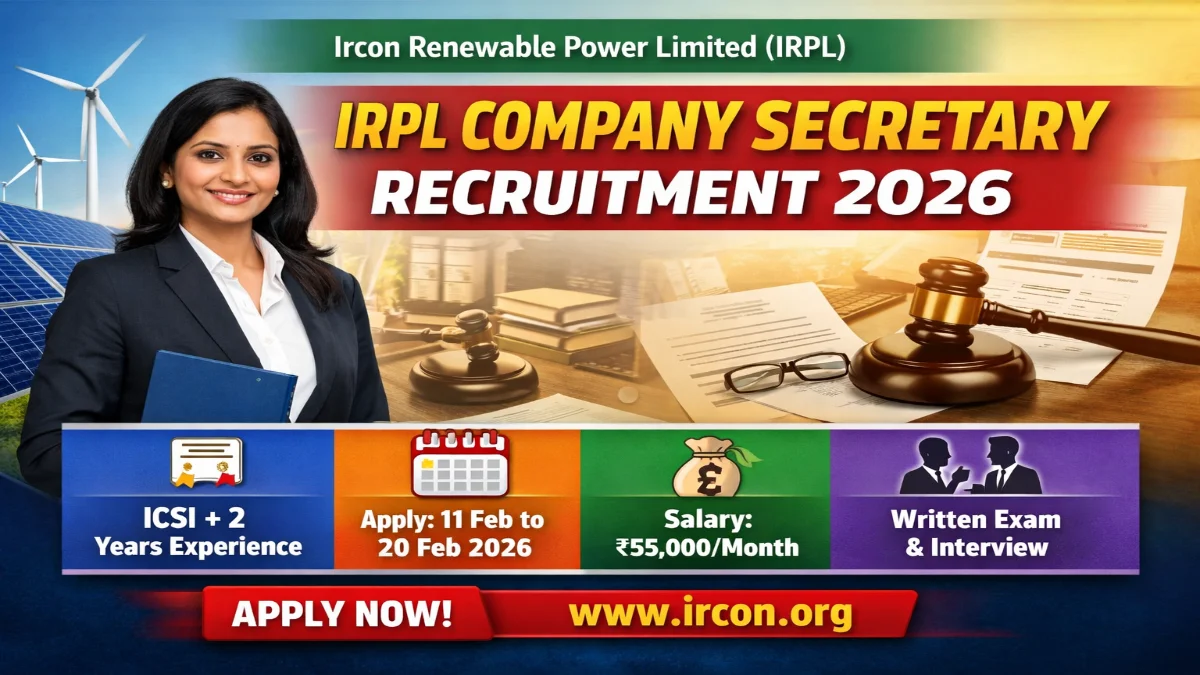 IRPL Company Secretary Recruitment 2026 – Application Form IRPL Recruitment 2026